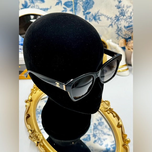 🆕 CHANEL 🧿 NWOT  Square Acetate Polarized Pearl CC Square Sunglasses, 5482-H - Picture 15 of 16